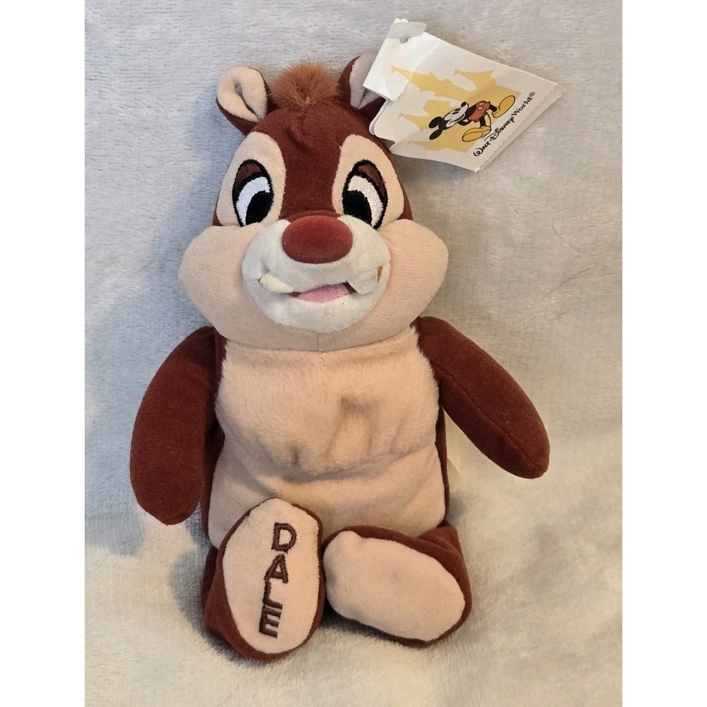 Retired Disney Store Plush Mini Bean Bag Dale Chipmunk NWT Stuffed Animal